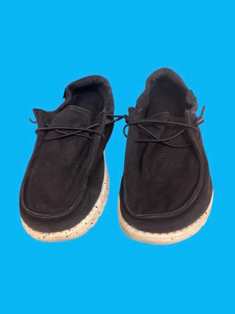 HEY DUDE Wendy L black slip on shoes women’s loafers size 9